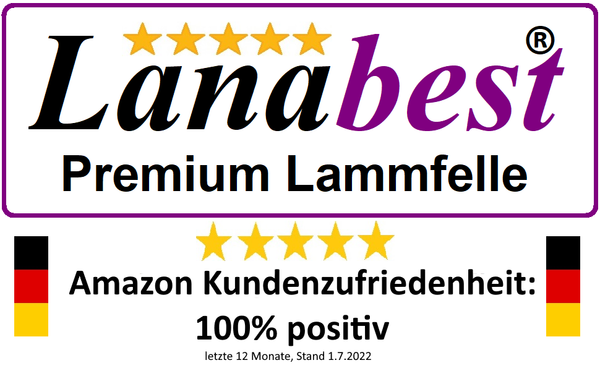 LANABEST 3XL deutsches Merino Lammfell, ca. 110cm
